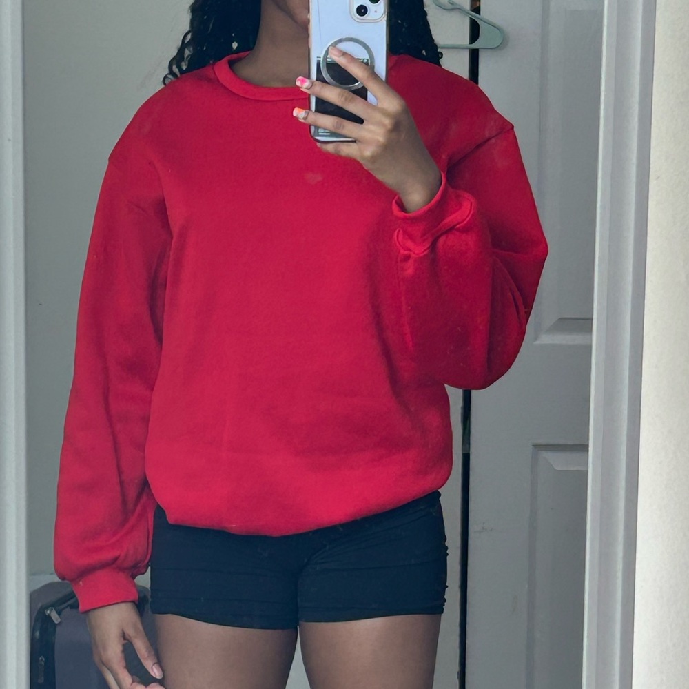 Women's Red crewneck oversized